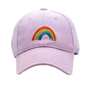 Harding Lane Needlepoint Cap with Rainbow Embroidery